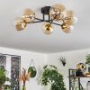 Chehalis Ceiling Light - glass 12 cm gold, black, 6-light sources