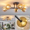 Chehalis Ceiling Light - glass 10 cm gold, black, 6-light sources