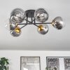Chehalis Ceiling Light - glass 12 cm gold, black, 6-light sources