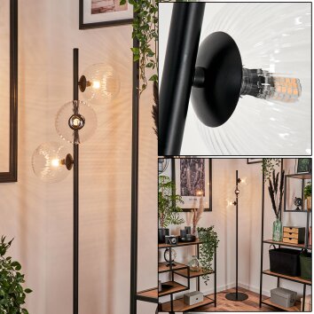 Remaisnil Floor Lamp - glass 15 cm clear, 3-light sources