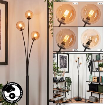 Bernado Floor Lamp - glass 10 cm Amber, 3-light sources