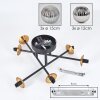 Chehalis Ceiling Light - glass 10 cm, 12 cm, 15 cm gold, black, 6-light sources