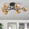 Chehalis Ceiling Light - glass 15 cm gold, black, 6-light sources