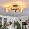 Chehalis Ceiling Light - glass 15 cm gold, black, 6-light sources