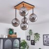 Chehalis Ceiling Light - glass 15 cm Ecru, black, 5-light sources