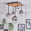 Chehalis Ceiling Light - glass 10 cm, 12 cm, 15 cm Ecru, black, 5-light sources