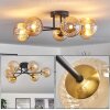 Chehalis Ceiling Light - glass 12 cm gold, black, 6-light sources