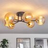 Chehalis Ceiling Light - glass 12 cm gold, black, 6-light sources