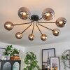 Chehalis Ceiling Light - glass 12 cm gold, black, 8-light sources