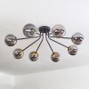 Chehalis Ceiling Light - glass 12 cm gold, black, 8-light sources