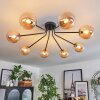 Chehalis Ceiling Light - glass 12 cm gold, black, 8-light sources