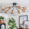 Chehalis Ceiling Light - glass 12 cm gold, black, 8-light sources