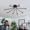Chehalis Ceiling Light - glass 10 cm gold, black, 8-light sources