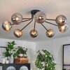 Chehalis Ceiling Light - glass 12 cm gold, black, 8-light sources