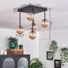 Chehalis Ceiling Light - glass 10 cm gold, black, 5-light sources