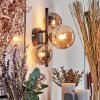 Chehalis Wall Light - glass 10, 12 cm Amber, Smoke-coloured, 3-light sources