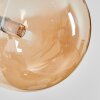 Chehalis Wall Light - glass 10, 15 cm Amber, Smoke-coloured, 3-light sources