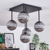 Chehalis Ceiling Light - glass 12 cm Smoke-coloured, 5-light sources