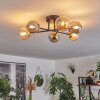 Chehalis Ceiling Light - glass 10 cm gold, black, 6-light sources