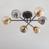 Chehalis Ceiling Light - glass 10 cm gold, black, 6-light sources