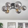 Chehalis Ceiling Light - glass 12 cm, 15 cm gold, black, 6-light sources