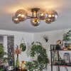 Chehalis Ceiling Light - glass 12 cm, 15 cm gold, black, 6-light sources