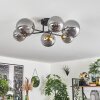 Chehalis Ceiling Light - glass 12 cm, 15 cm gold, black, 6-light sources