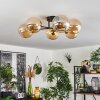 Chehalis Ceiling Light - glass 15 cm gold, black, 6-light sources