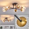 Chehalis Ceiling Light - glass 10 cm gold, black, 6-light sources