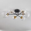 Chehalis Ceiling Light - glass 10 cm, 12 cm, 15 cm gold, black, 6-light sources