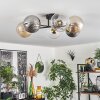 Chehalis Ceiling Light - glass 15 cm gold, black, 6-light sources