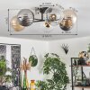 Chehalis Ceiling Light - glass 15 cm gold, black, 6-light sources