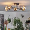 Chehalis Ceiling Light - glass 10 cm gold, black, 6-light sources