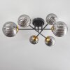 Chehalis Ceiling Light - glass 10 cm, 12 cm, 15 cm gold, black, 6-light sources