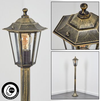 Loria path light brown, gold, black, 1-light source