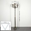 Loria Lamp Post brown, gold, black, 3-light sources