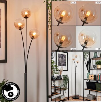 Bernado Floor Lamp - glass 12 cm Amber, 3-light sources