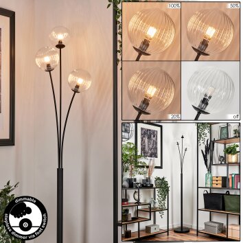 Bernado Floor Lamp - glass 12 cm clear, 3-light sources
