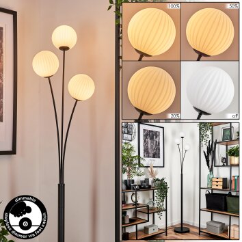 Bernado Floor Lamp - glass 12 cm white, 3-light sources