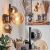 Chehalis Wall Light - glass 10 cm, 12 cm Amber, Smoke-coloured, 3-light sources