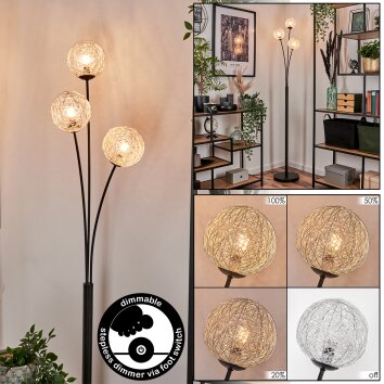 Bernado Floor Lamp silver, 3-light sources