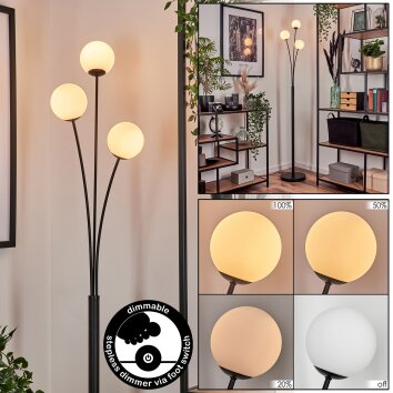 Bernado Floor Lamp - glass 10 cm white, 3-light sources