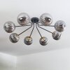 Chehalis Ceiling Light - glass 15 cm gold, black, 8-light sources