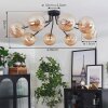 Chehalis Ceiling Light - glass 15 cm gold, black, 8-light sources