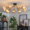 Chehalis Ceiling Light - glass 15 cm gold, black, 8-light sources