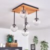 Chehalis Ceiling Light - glass 10 cm Ecru, black, 5-light sources