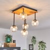 Chehalis Ceiling Light - glass 10 cm Ecru, black, 5-light sources