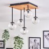 Chehalis Ceiling Light - glass 10 cm Ecru, black, 5-light sources