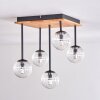 Chehalis Ceiling Light - glass 10 cm Ecru, black, 5-light sources