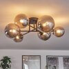 Chehalis Ceiling Light - glass 12 cm, 15 cm Smoke-coloured, 6-light sources